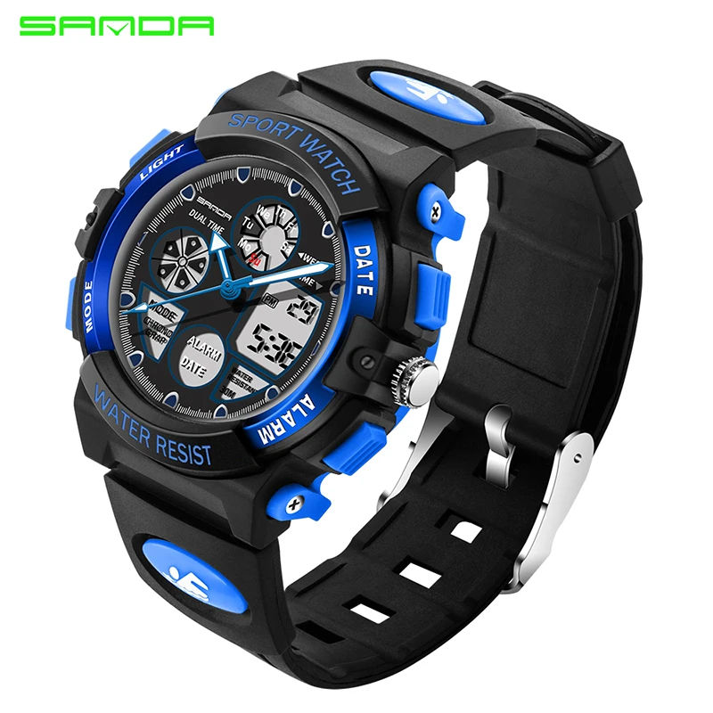 

Sanda Cool Children Sports Watch Waterproof LED Digital Watch For Students Kids Clock Hour Luminous relogios