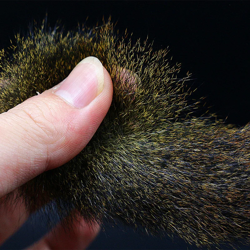 New 1combo Pine tree squirrel whole skin& squirrel tail versatile hairs&furs fly tying materials for hairwing salmon bait flies