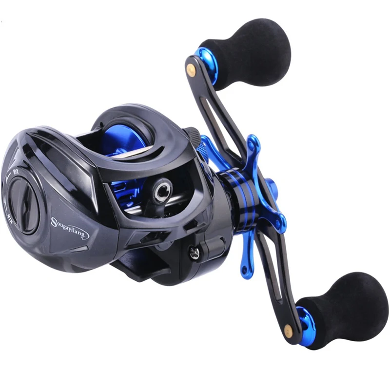 Sougayilang 11 + 1BB Baitcasting بكرة 7.0: 1 عالية السرعة الصب بكرة الصيد بكرة المياه المالحة الكارب الصيد عجلات 18lb ماكس السحب لفائف