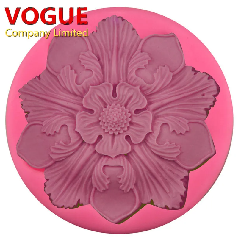 Lovely Retro Big Flower Soap Mold Craft Art Silicone Soap mold Craft Molds DIY Handmade Candle