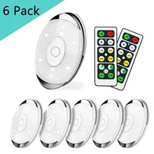 Под шкафом свет беспроводной датчик касания с регулируемой яркостью светодиодный ночник батарея мощность пульт ДУ, совместимый для кухонной лестницы