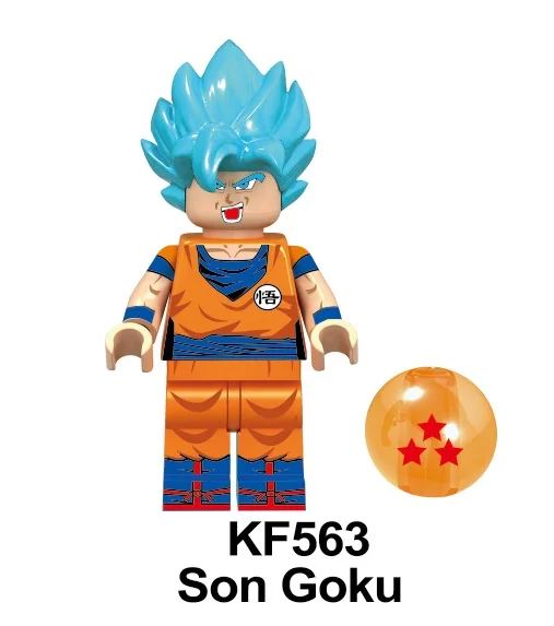 Одиночная строительных блоков Кирпичи супер трусы экшн Dragon Ball серии Сон Гоку Majin фигурки для детей игрушки KF555 - Цвет: KF563  Without Box