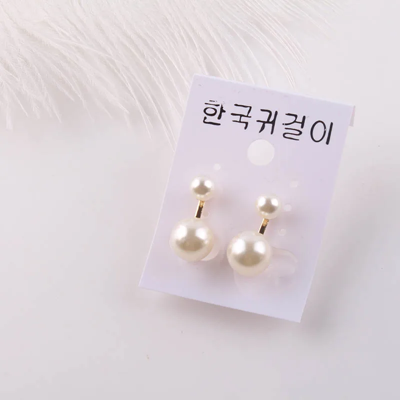 JIOFREE Simulated Pearl Statement Clip on Earrings Women Wedding Party no pierced Earrings Maxi Jewelry Love Christmas Gift