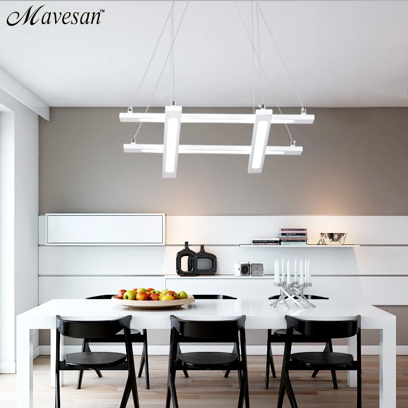 

Modern Led Pendant Lamps for dinning Room Acrylic round circle hanging lamp 85-265V led dining room kitchen pendant light