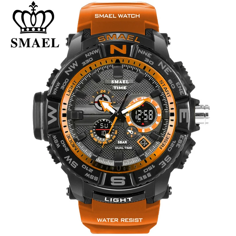 men sport watches SMAEL brand dual display watch men LED digital analog font b electronic b