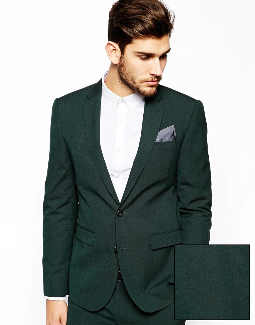 Latest Coat Pant Designs Green Casual Fashion Custom Suit