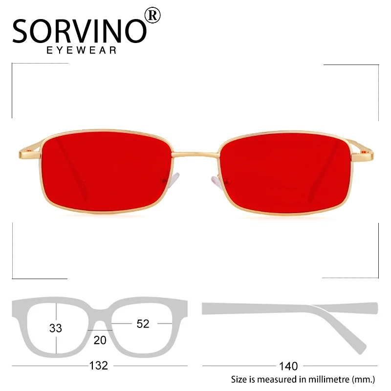SORVINO винтажные маленькие фиолетовые Квадратные Солнцезащитные очки для мужчин и женщин, брендовые дизайнерские крошечные прямоугольные солнцезащитные очки, красные, розовые, желтые оттенки SVN79