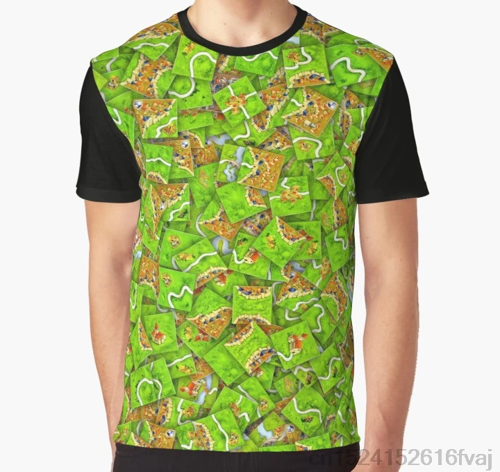 

All Over Print Women T Shirt Men Funny tshirt Carcassonne tiles Graphic T-Shirt