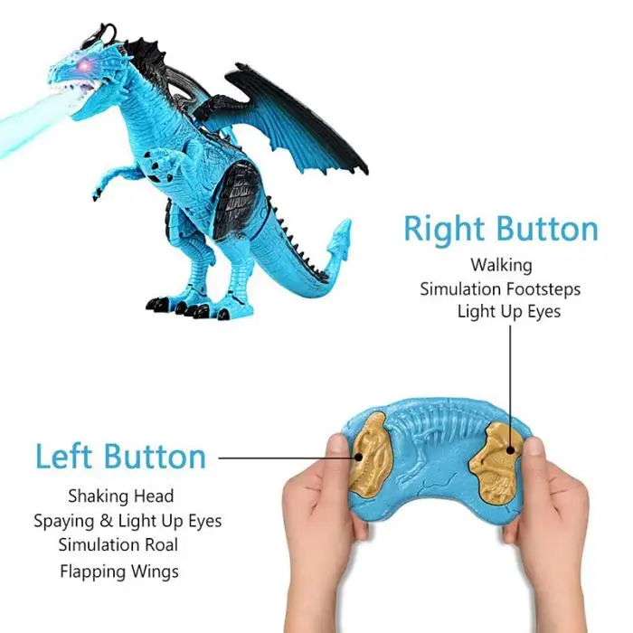 Динозавр дистанционного управления шагающий динозавр игрушка со световым звуком детские подарки игрушки M09