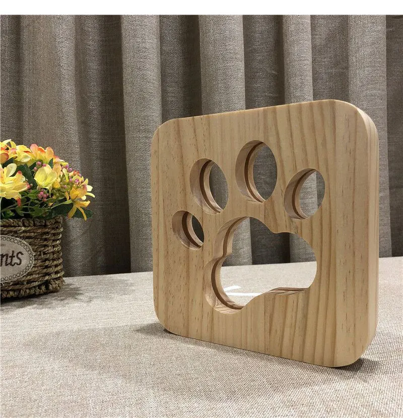 Creative 3D LED Wooden Lights Cute Dog Night Lamp Warm Mood Lamp 3D Shadow Luminaria Lamp Birthday Gifts For Baby Kids Bedroom Decor (8)