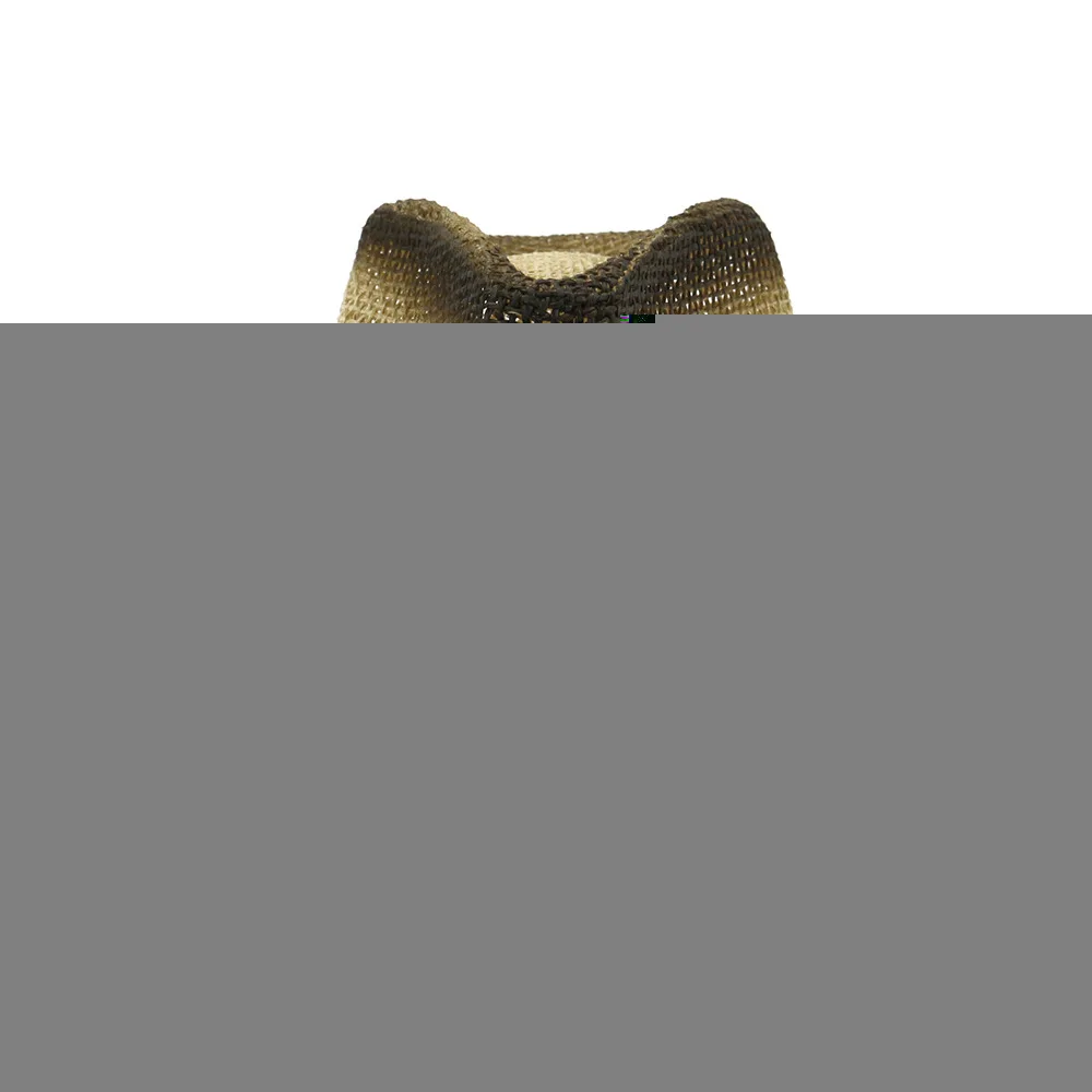 QIUBOSS с черным напылением бумажные соломенный джазовый ковбойские шляпы летние женские уличные большие поля солнцезащитная Кепка женские пляжная Панама Sunhat