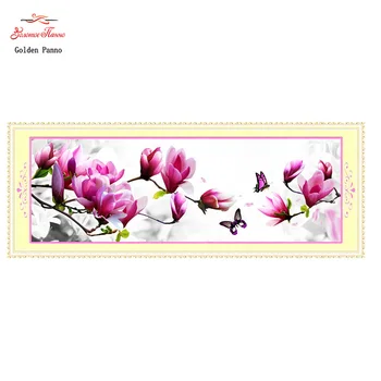 

Golden panno,Needlework,Embroidery,DIY Floral Painting,Cross stitch,kits,11ct purple flowers Cross-stitch,Sets For Embroidery
