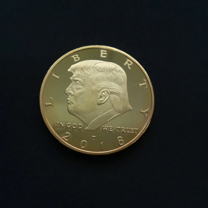 2018 Collectibles US President Donald Trump Gold Plated Commemorative Coin Hot L
