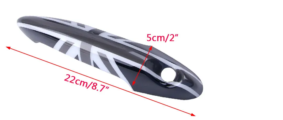 2шт 22x5 см пластиковый автомобильный Стайлинг дизайн наружная дверная ручка Крышка отделка Подходит для Mini Cooper R50 R52 R53 R55 R56 R57 R58 R59 R60
