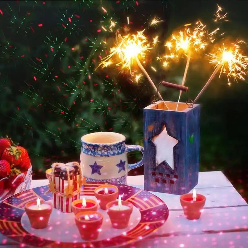 

1PC Mini USB Rechargeable Waterproof Starry Laser Stage Light Party Lighting Outdoor Lawn Projector Lamp 5 Mode for Stage Effect