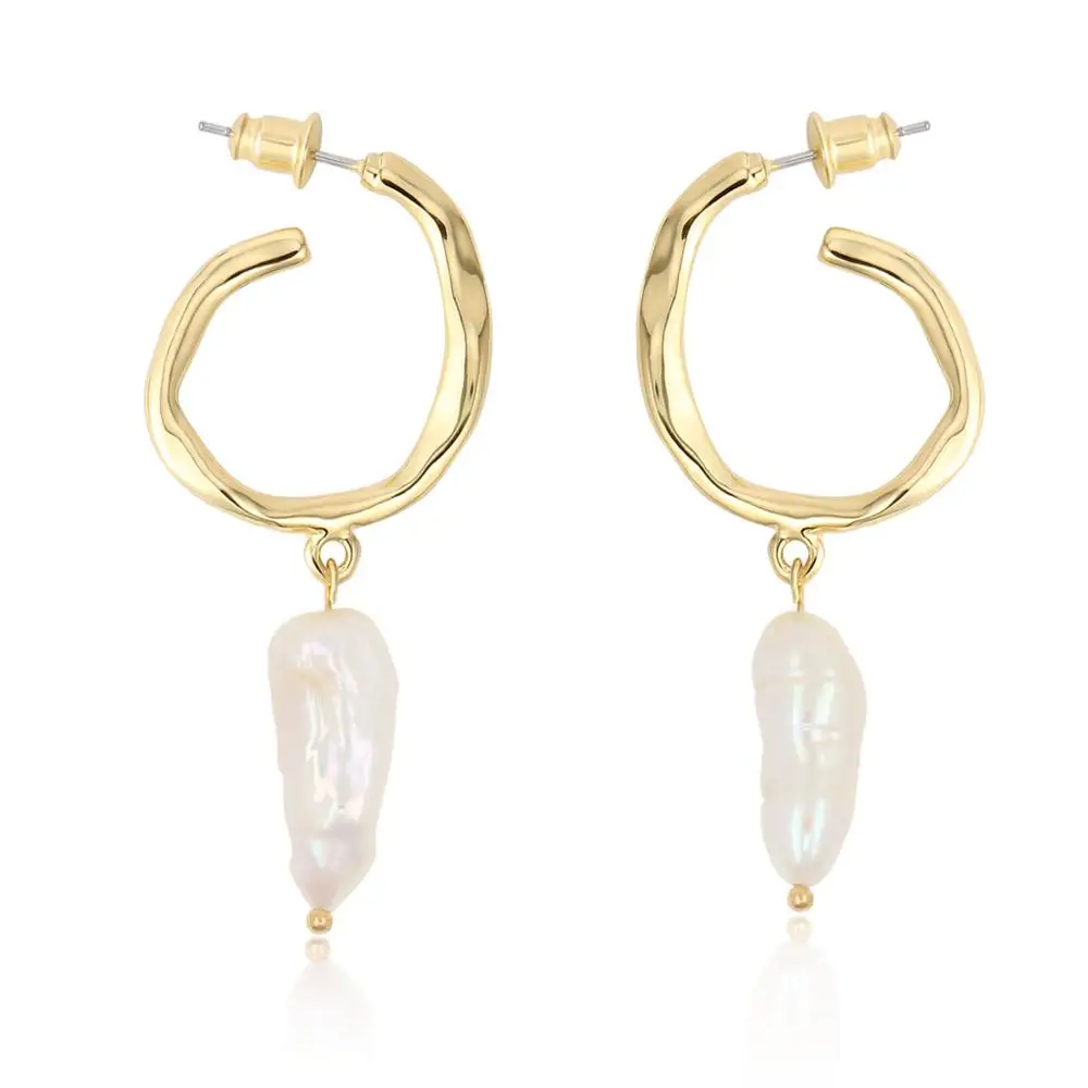 

Gilding Baroque Pearl Earrings for women errings for women earrings 2019 pendientes mujer moda 2019 jewelry earring