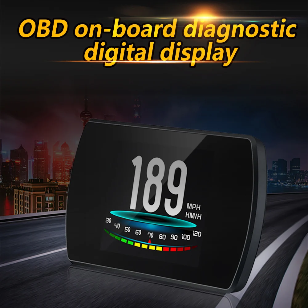 OBDSPACE P12 OBD2 Head Up дисплей бортовой цифровой компьютер Smart HUD Спидометр напряжение расход топлива сигнализация OBDII дисплей