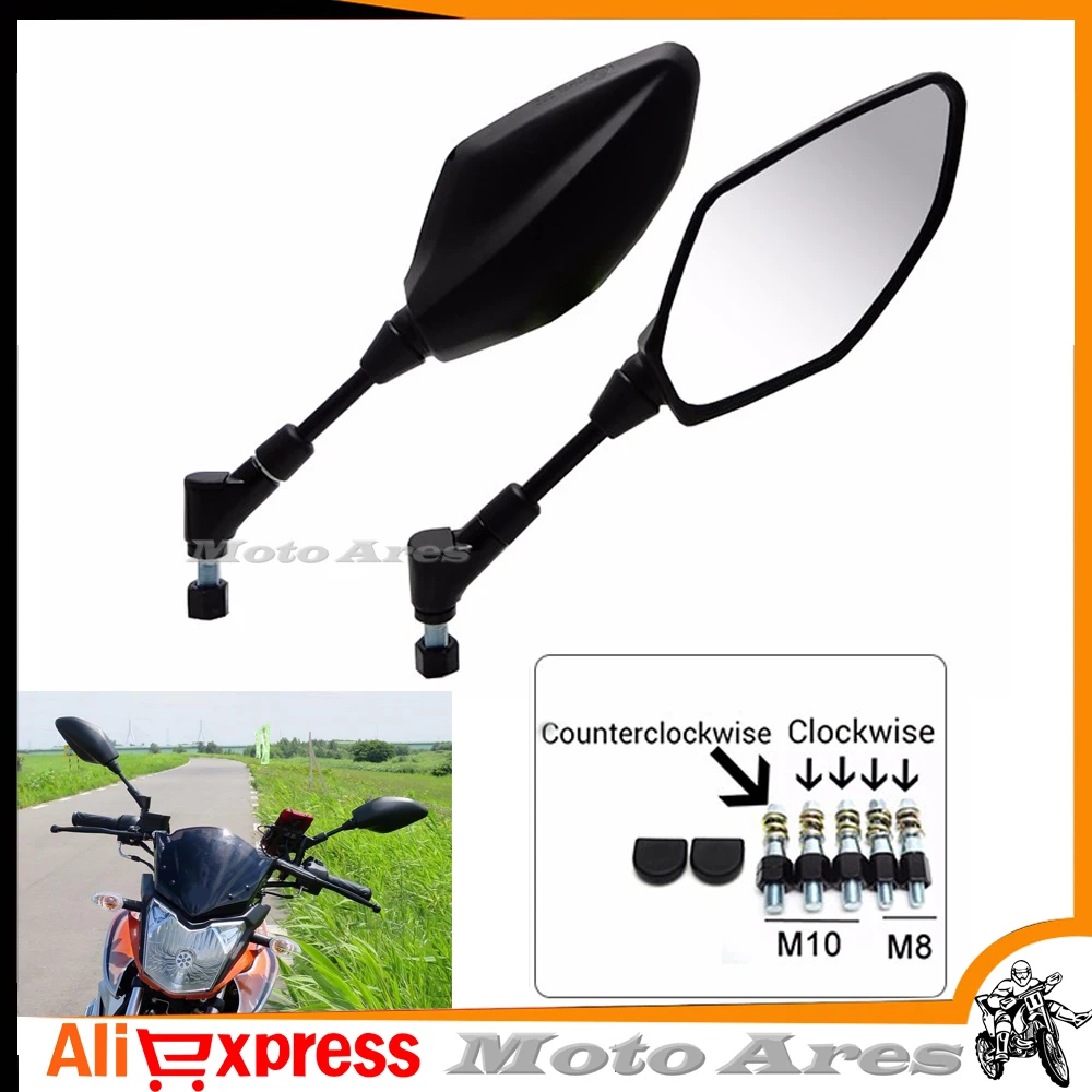 

For Yamaha R3 MT07 MT09 R25 FZ6 FZ8 MT-03 Rear View Rearview Mirrors for BMW For Kawasaki Z750 Z800 Z1000 ER6N Accessories