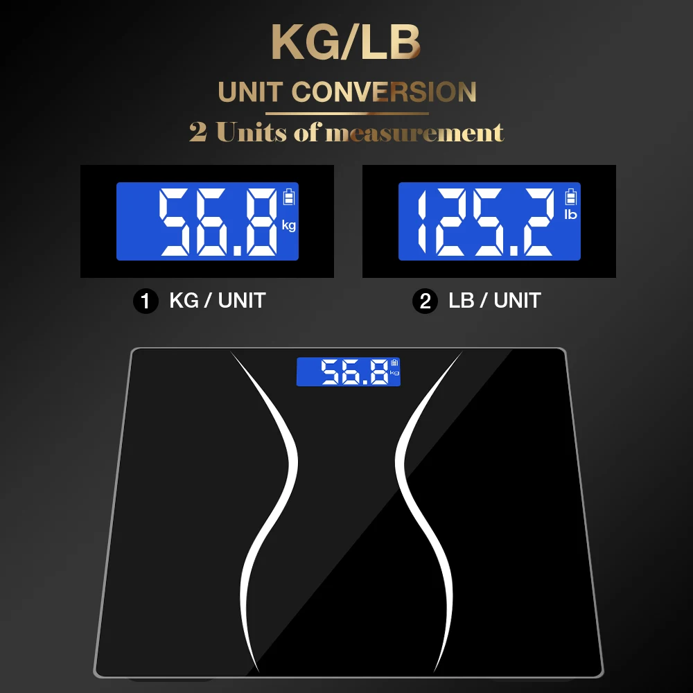 K2 ванная комната пол Электронные карманные весы 0,2~ 180 кг 260x260x27 мм AAA батареи закаленное стекло ЖК Баланс Электронные весы