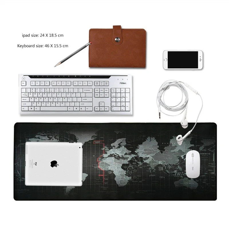  Large Gaming Mouse Pad Control Version The World Map Mouse Mat Desk Pad Keyboard Pad Game Mousepad 