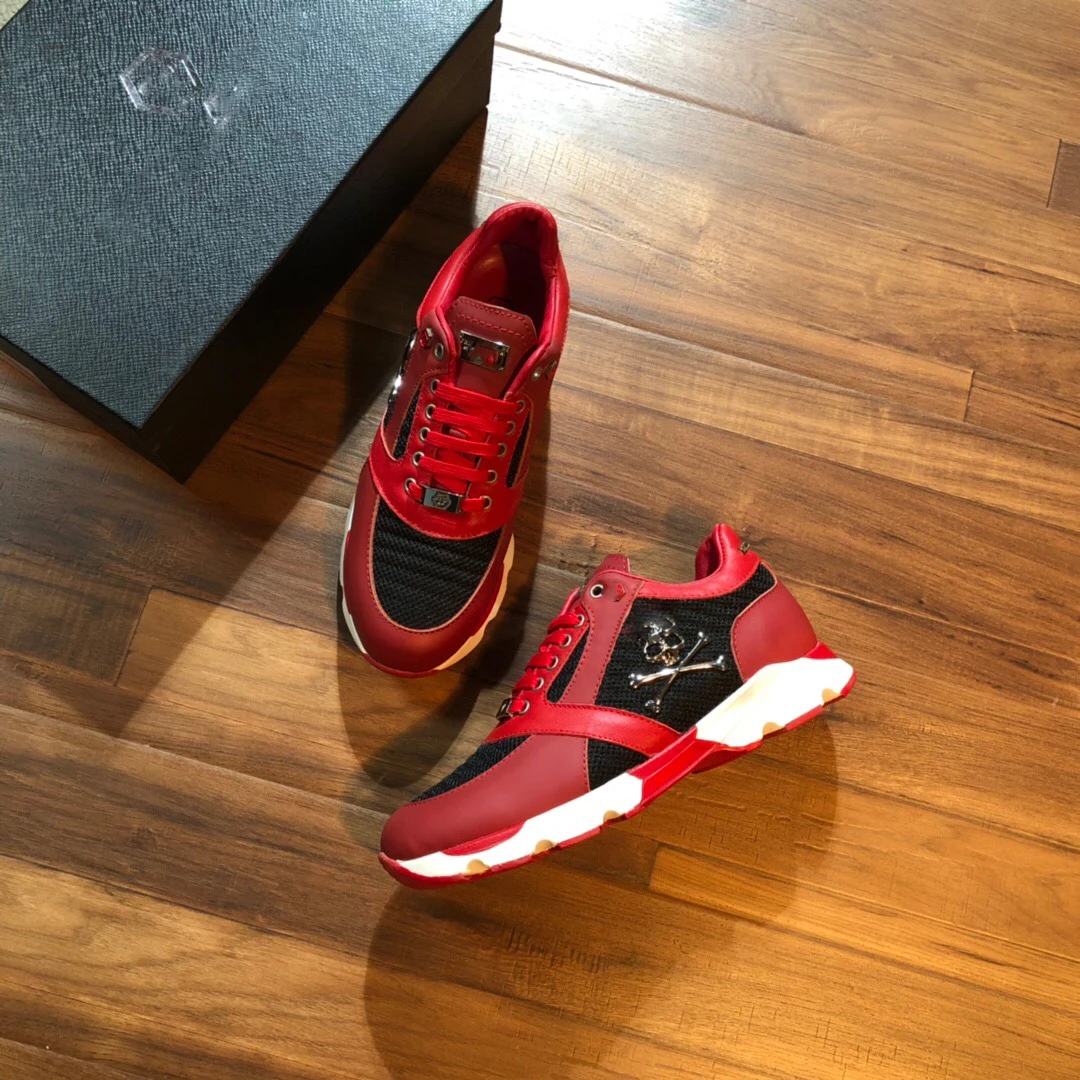 

Stars of the same European and American brand of new single leather and fur fashion leisure men's sports trendy shoes