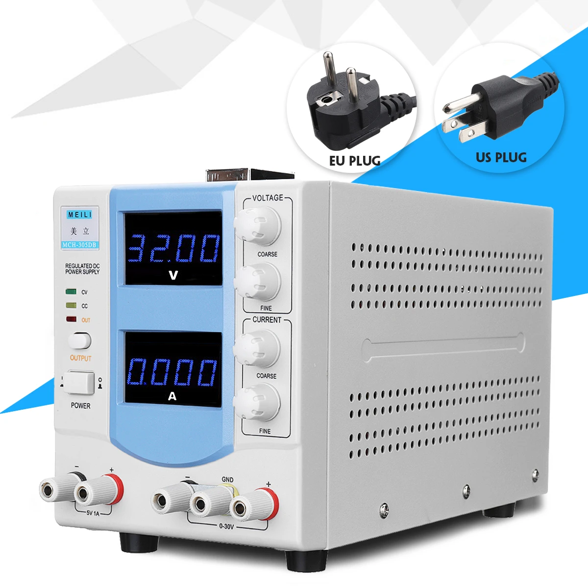 

30V 5A 110V/220V Portable Digital LED DC Power Supply Adjustable Regulator EU/US Plug Precise Voltage Regulators