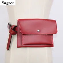 Engyee женский чехол на пояс Сумка женская мини-сумка с двумя карманами для ключей и телефона кожаный поясной пакет Мода леди пояс