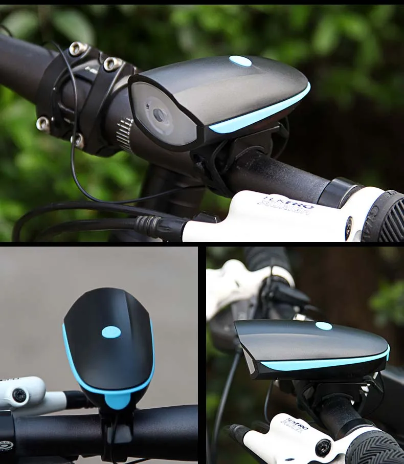 Sireck Электрический клаксон для велосипеда usb зарядка 5 режимов громкий звонок кольцо 1200 мАч литиевая батарея дорожный звонок для горного велосипеда светодиодный свет