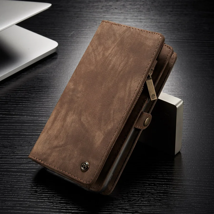 

Luxury Genuine Leather Wallet Case For Samsung Galaxy S8/ S8 Plus Phone Cases Vintage Flip Magnetic Leather Silicone Back Cover