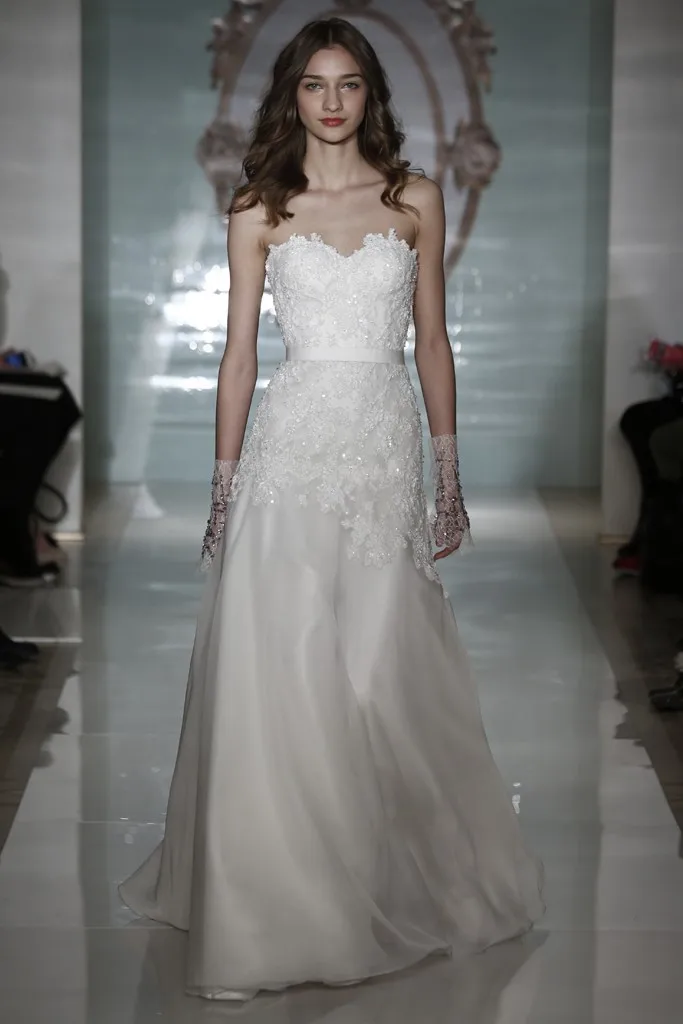 simple a line sweetheart wedding dress