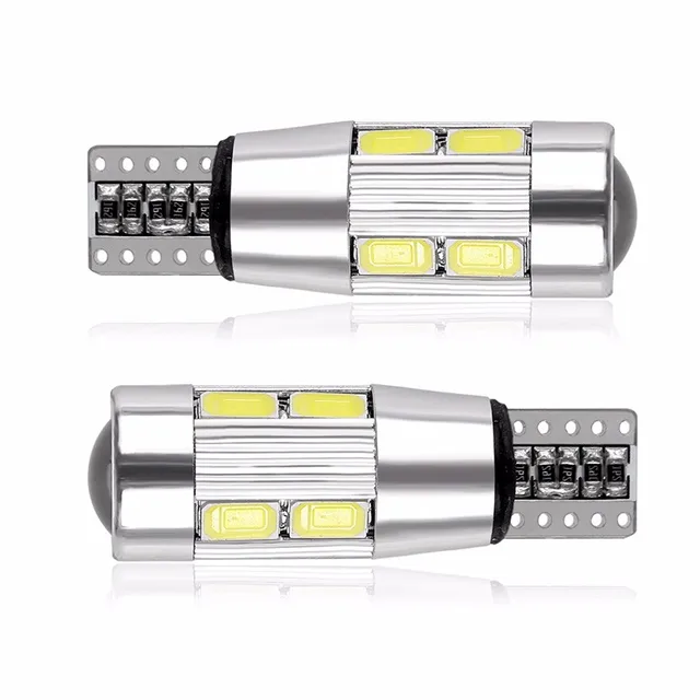 2PCS samochód stylizacja samochodu Auto LED T10 CANBUS 194 W5W 10 SMD 5630 LED Żarówka nie błąd LED światło parking T10 LED samochodowe światło boczne -