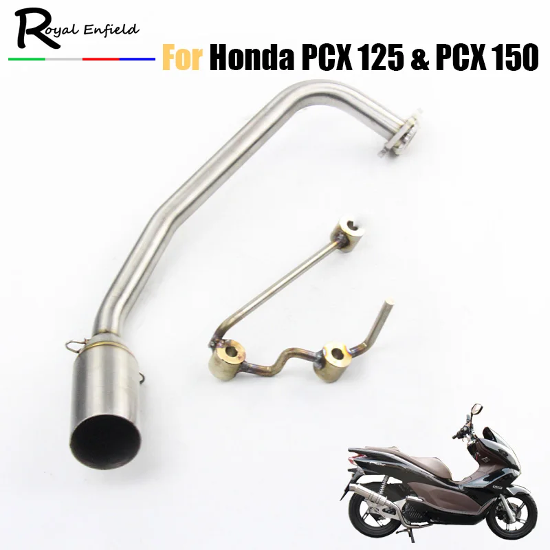 PCX125 PCX150 Motorcycle Exhaust Front Pipe headers middle link pipe