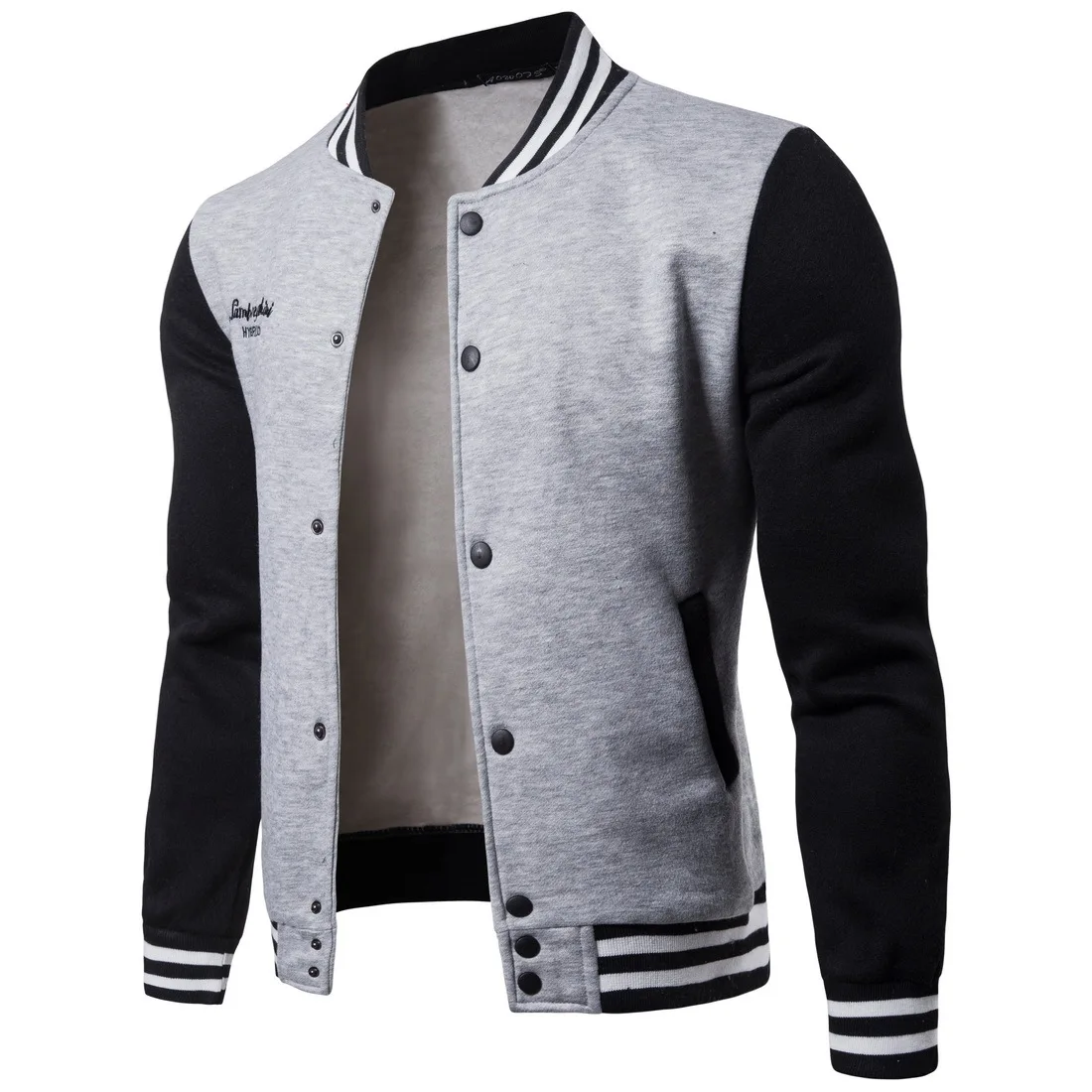 New Men Baseball Jacket Men 2018 Fashion Design Wine Red Mens Slim Fit