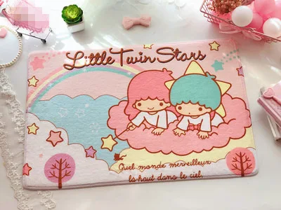 

IVYYE 1PCS Melody Little Twin Star Anime Rug Decoration Home Soft Carpets Cartoon Bedroom Floor Mats Bath Plush Rugs Doormat NEW
