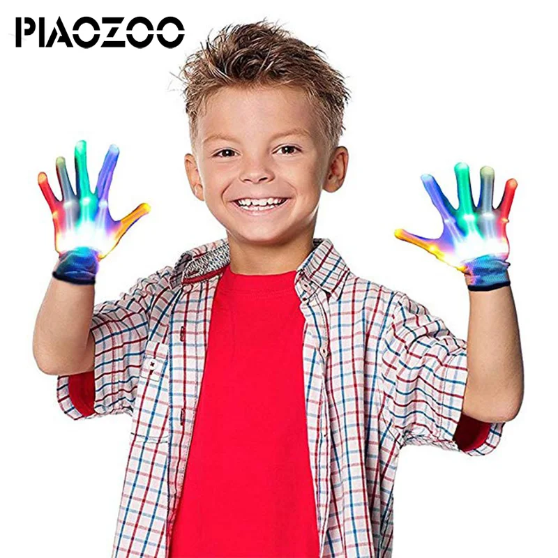 

Luminous Toys Led Gloves Party Light Show Skeleton Halloween Gloves Multicolor Flashing Glove Clubs Lightshow Christmas Gift P20