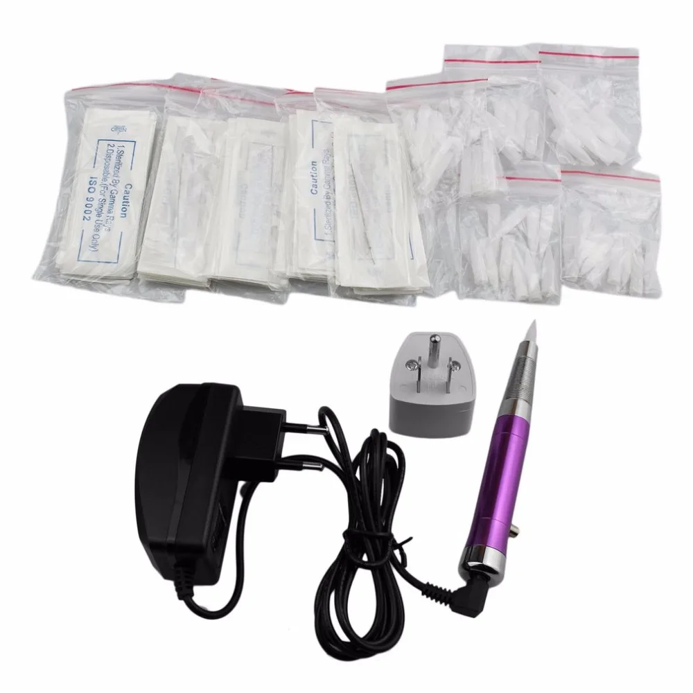 

Tattoo Machine Eyebrow Lining Machine Aluminum Alloy Tattoo Machine With Needles Makeup Kits Pen Machine Set