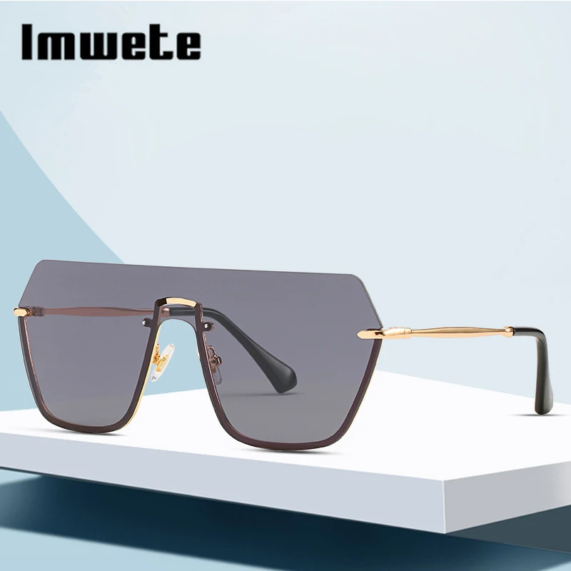 

Imwete Women Sunglasses Flat top Men Metal Retro Brand Designer Sun Glasses Vintage Ladies Gradient Eyeglasses UV400