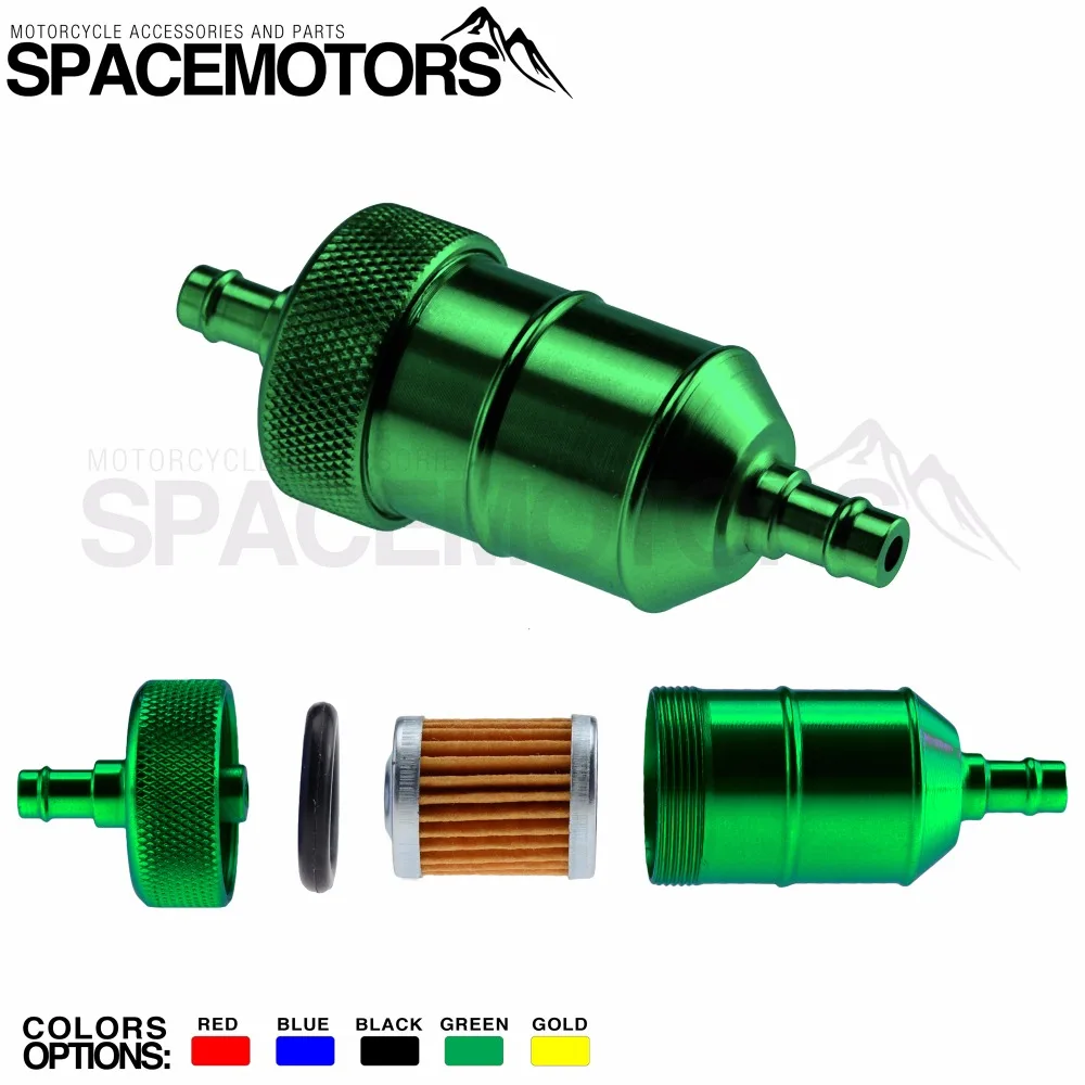 Универсальный анодированный алюминиевый сплав газовый топливный бензиновый фильтр мотоцикл питбайк Байк квадроцикл карбюратор аксессуары для карбюратора