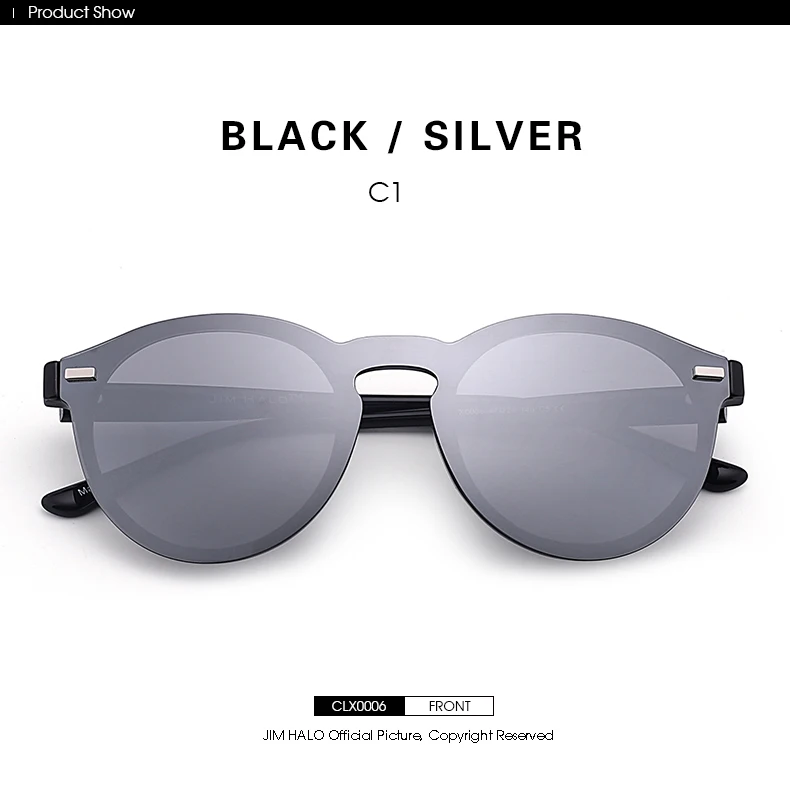 Óculos de sol lente espelhada