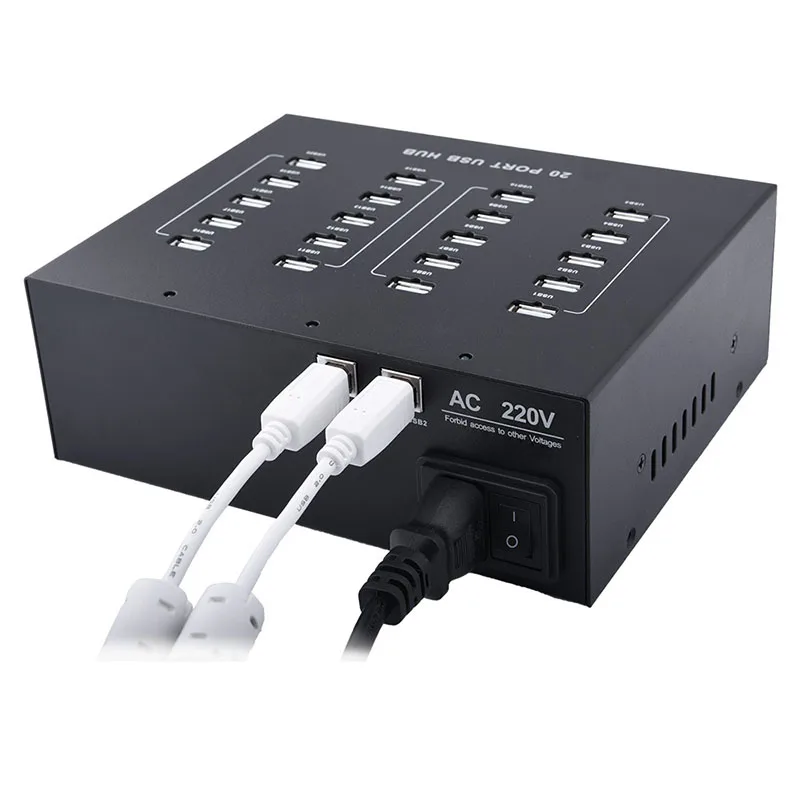 

20-port USB 3.0 Hub High Speed Data Transfer Data Hub for Computer Notebook DJA99