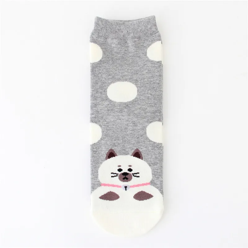 Новые большие точки милые животные хлопок носки-трубы средней высоты женские Kawaii мультфильм носки с расцветкой «панда» корейские женщины смешные короткие носки чулочно-носочные изделия