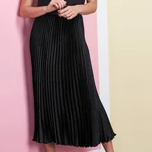 Faldas Mujer Explosion газовая юбка женская полиэстер материал сплошной цвет плиссированная юбка эластичная талия юбка женская 40