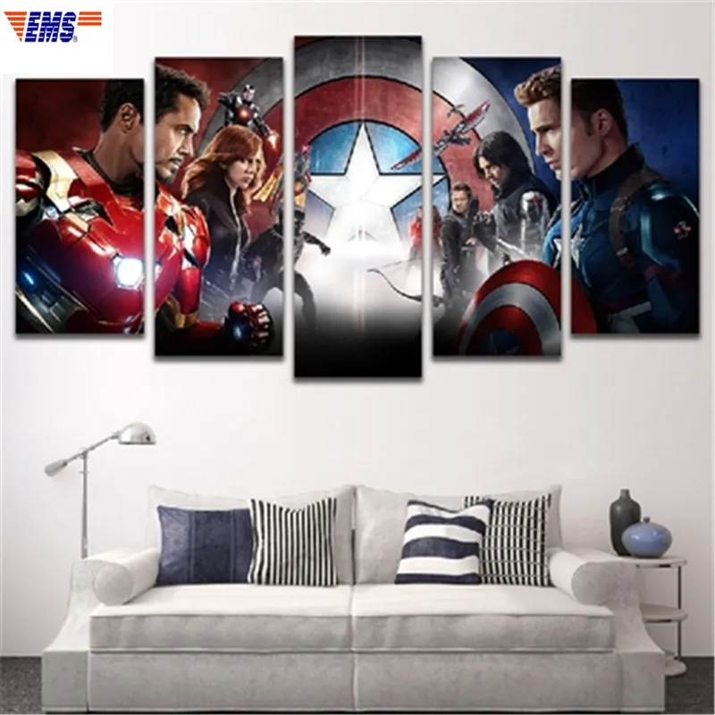

200X110CM Avengers:Infinity War Captain America Wall Hangings Hang Picture Personality Bedroom Wall Art Decorations X936