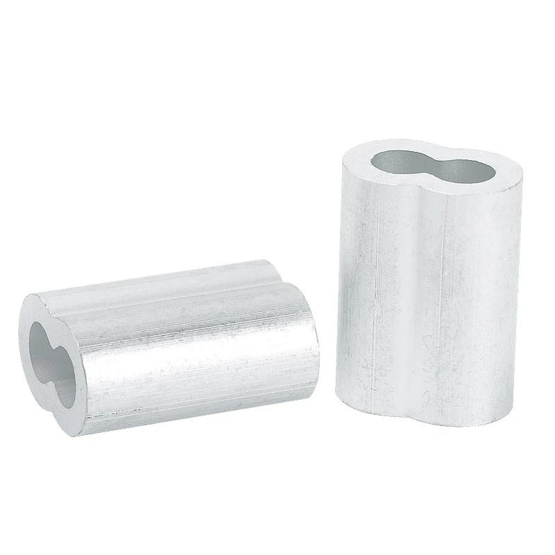 

M1 M1.2 M1.5 M2 M2.5 M3 Sleeves Aluminum Oval Double hole 8 Shape Ferrules For Crimpling Wire Rope Cable Clamp