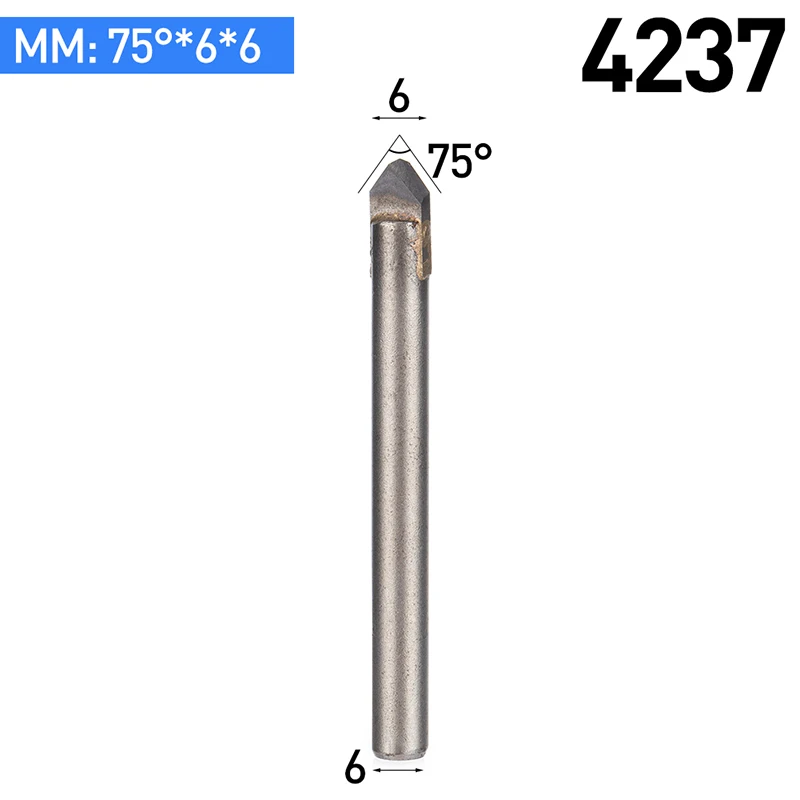 HUHAO 1 шт., Спеченный инструмент с ЧПУ, резьба по камню, биты, мраморная плитка, сверление, сплав, гравировка с буквами, для тонкого рельефа, гранит Bluestone - Длина режущей кромки: 4237
