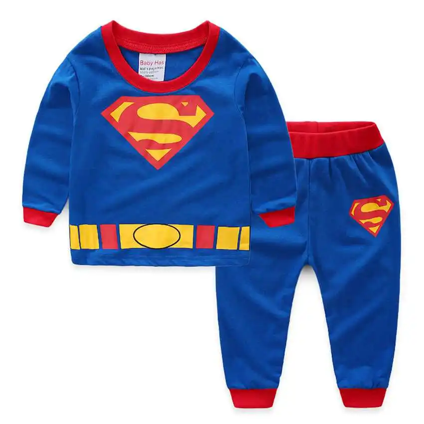 Комплект одежды для малышей, пижамные костюмы для мальчиков с мультяшными автомобилями, осенне-зимний Ночной костюм, хлопковые детские пижамы, одежда для сна, детская одежда для сна - Цвет: color at picture