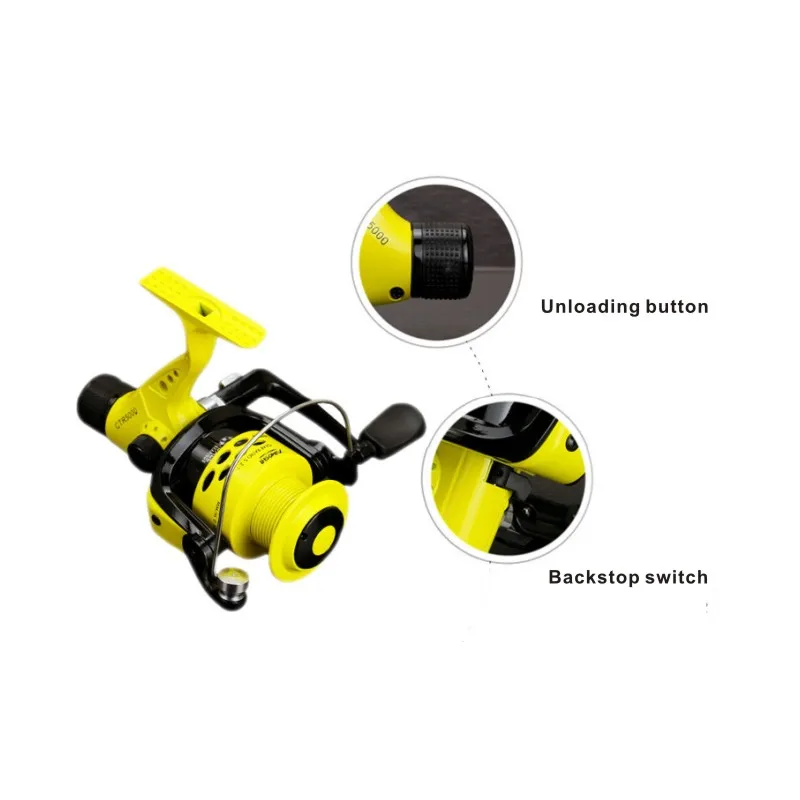 Original 5.5:1 Carp Rear Brake Spinning Fishing Reel Sealed Ball Bearing Prevent Fine Sand wheel