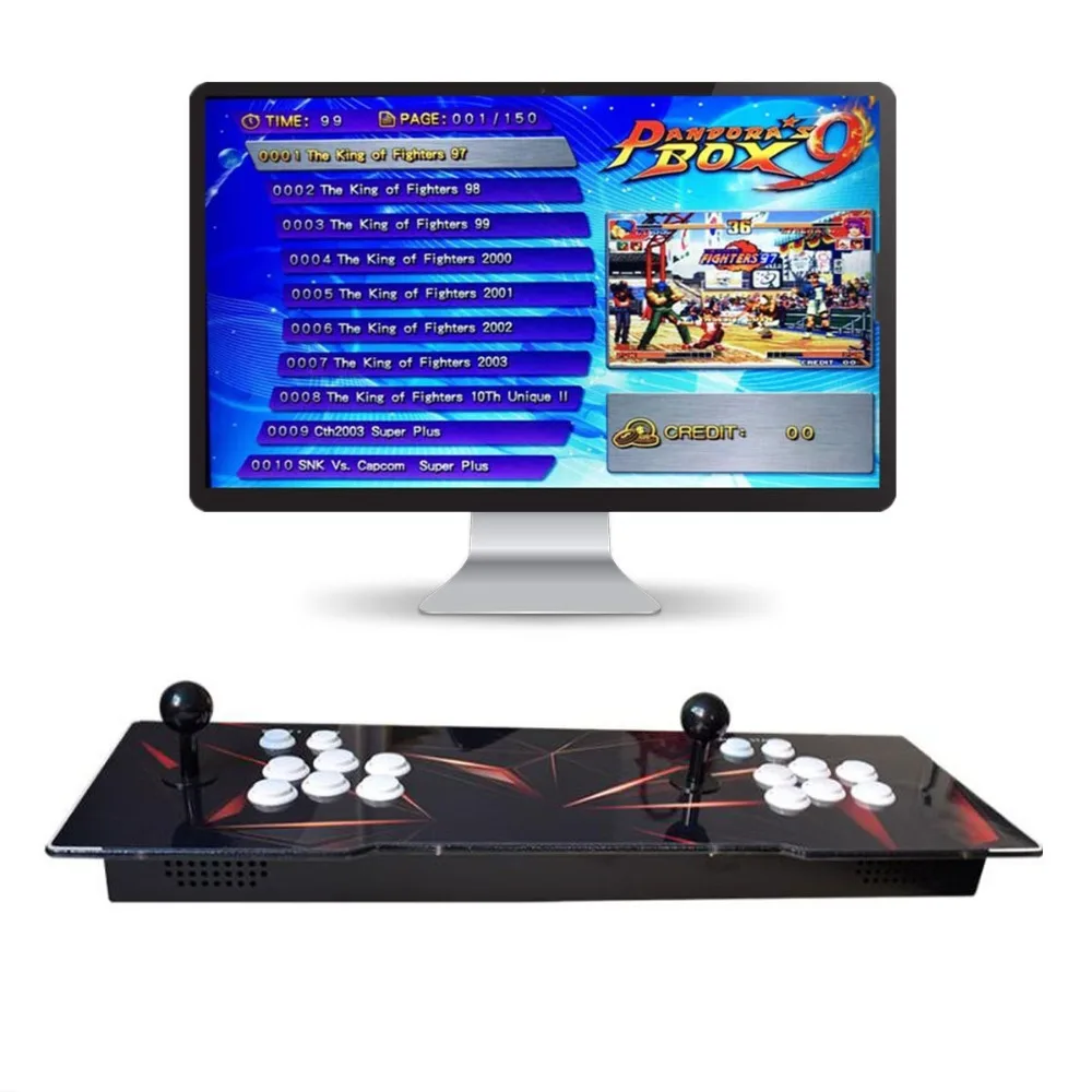 

Pandora Box 9D 2222 Arcade Game Console for TV PC PS3 Monitor 2 Player Game Controls Favorite List Switchable Resolution
