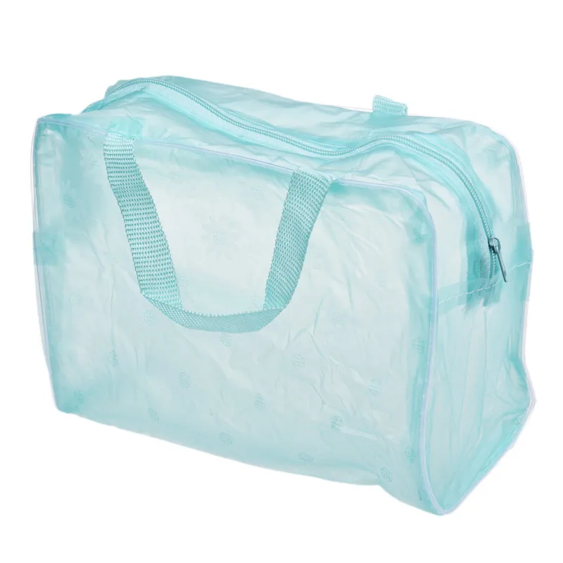 Прозрачный пакет для туалетных принадлежностей Красота хранения сумка-Органайзер, сумка для косметики, на молнии, водонепроницаемая косметичка Красота портмоне сумки