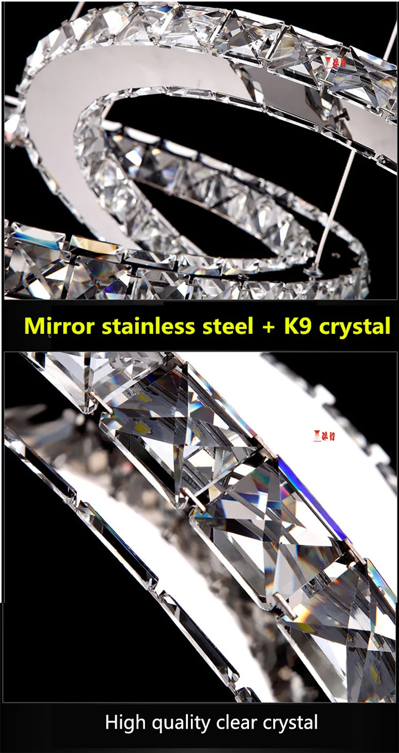 Люстра yanghang светодиодный Кристалл кольцо «подсвечник» хрустальный светильник блеск люстра потолочный светодиодный светильник в форме круга лампа